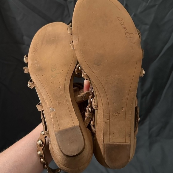Sam Edelman Dustee Studded Suede Gladiator Sandals Nude Strappy Boho Casual 7.5 - Picture 9 of 9